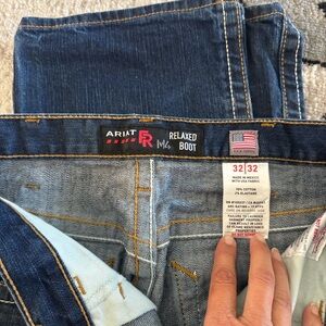 Ariat FR M4 Relaxed Bootcut Jeans in Blue Denim